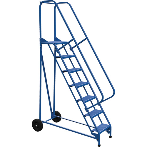 &eacute;chelle escamotable et portative Roll-A-Fold, 7 marches, Perfor&eacute;, Hauteur 70" Rock Safety Industrial Ltd