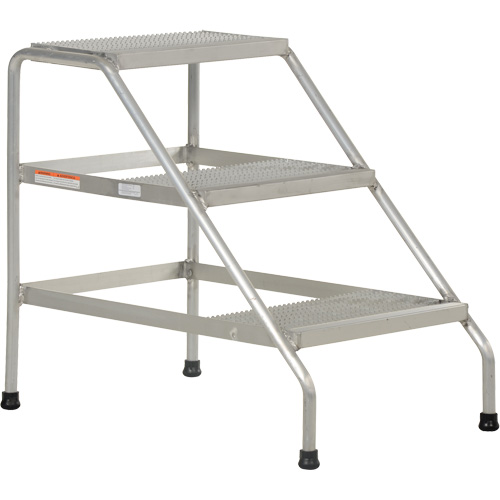 Escabeau en aluminium, 3 marche(s), 22-13/16" la x 34-9/16" lo x 30" h, Capacit&eacute; 500 lb Rock Safety Industrial Ltd