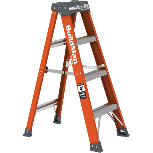 Escabeau BuildMan, 4', Fibre de verre, Capacit&eacute; 300 lb, Type 1A Rock Safety Industrial Ltd