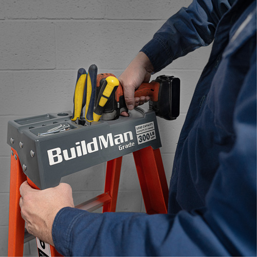 Escabeau BuildMan, 6', Fibre de verre, Capacit&eacute; 300 lb, Type 1A Rock Safety Industrial Ltd