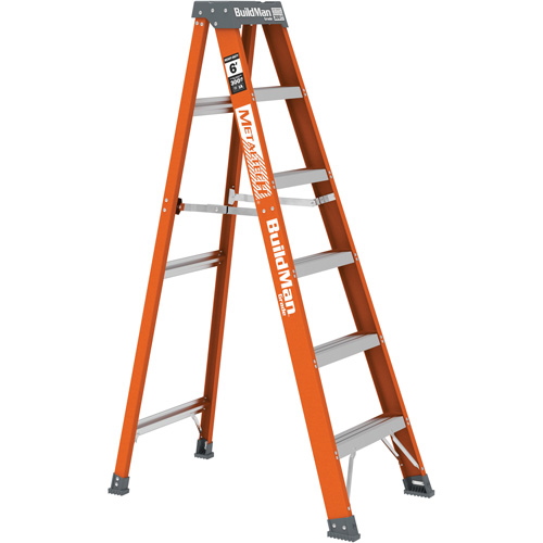 Escabeau BuildMan, 6', Fibre de verre, Capacit&eacute; 300 lb, Type 1A Rock Safety Industrial Ltd