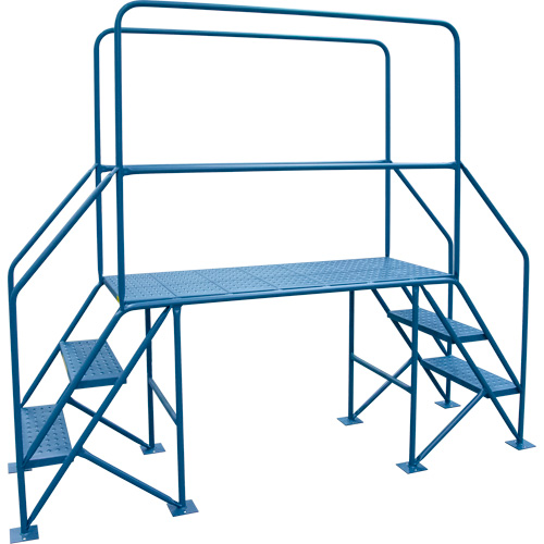 Crossover Ladder, 35-1/2" Overall Span, 31-1/2" H x 22" D, 22" Step Width Rock Safety Industrial Ltd