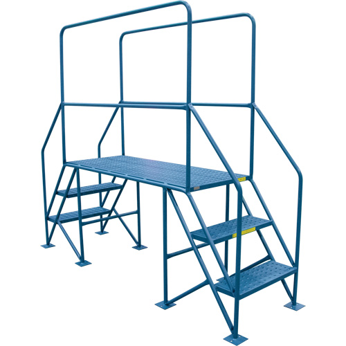 Crossover Ladder, 35-1/2" Overall Span, 31-1/2" H x 22" D, 22" Step Width Rock Safety Industrial Ltd