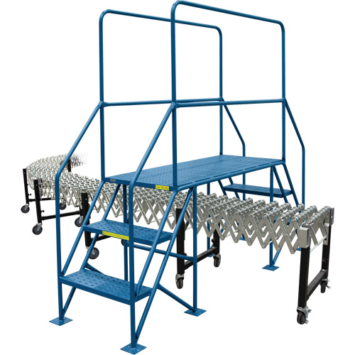 Crossover Ladder, 35-1/2" Overall Span, 31-1/2" H x 22" D, 22" Step Width Rock Safety Industrial Ltd