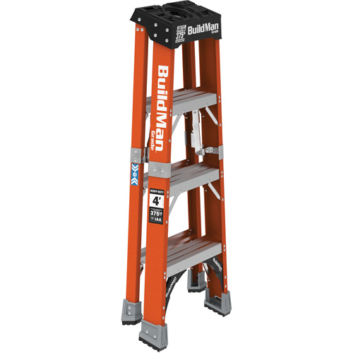 Step Ladder, 4', Fibreglass, 375 lbs. Capacity, Type 1AA Rock Safety Industrial Ltd