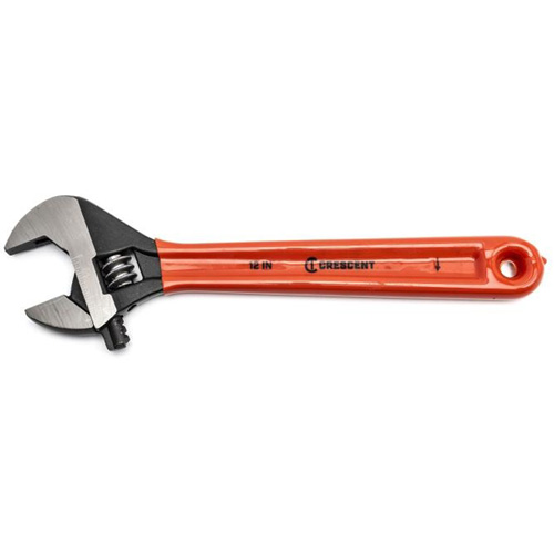Crescent Adjustable Wrenches, 12" L, 1-1/2" Max Width, Black Rock Safety Industrial Ltd