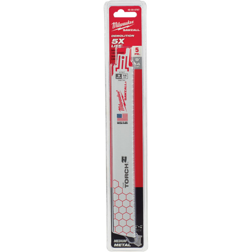 The Torch Sawzall&reg; Blades, Bi-Metal, 14 TPI, 9" L x 1" W Rock Safety Industrial Ltd
