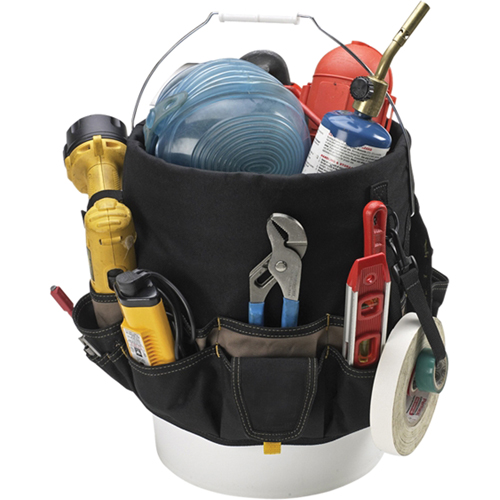 Sacs Bucket Buddy &agrave; 48 pochettes, 6" lo x 11" la x 12" h, Polyester, Noir Rock Safety Industrial Ltd