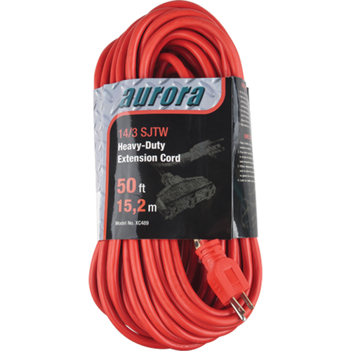 Cordon rallonge en vinyle, Ext&eacute;rieur, SJTW, AWG 14/3, 15 A, 3 prise(s), 50' Rock Safety Industrial Ltd