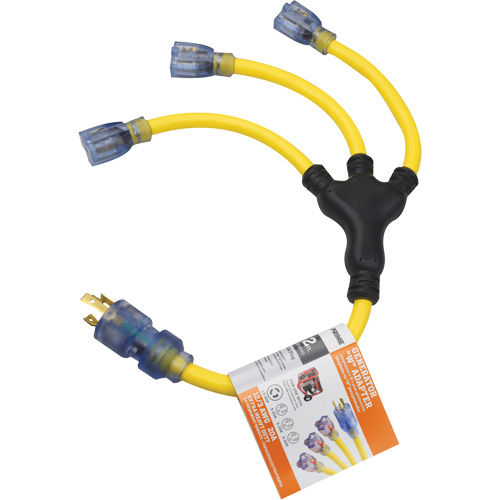 Adaptateurs pour g&eacute;n&eacute;ratrice, Ext&eacute;rieur, STOW, AWG 12/3, 30 A, 3 prise(s), 2' Rock Safety Industrial Ltd