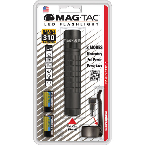 Mag-Tac Tactical Flashlights, LED, 310 Lumens, CR123 Batteries Rock Safety Industrial Ltd