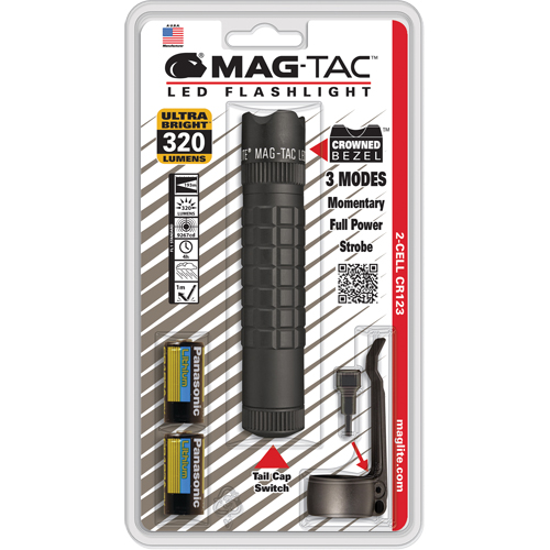 Mag-Tac Tactical Flashlights, LED, 320 Lumens, CR123 Batteries Rock Safety Industrial Ltd