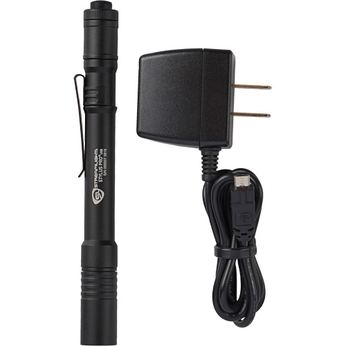 Stylus Pro&reg; USB Pen Light, LED, 350 Lumens, Aluminum Body, Rechargeable Batteries, Included Rock Safety Industrial Ltd