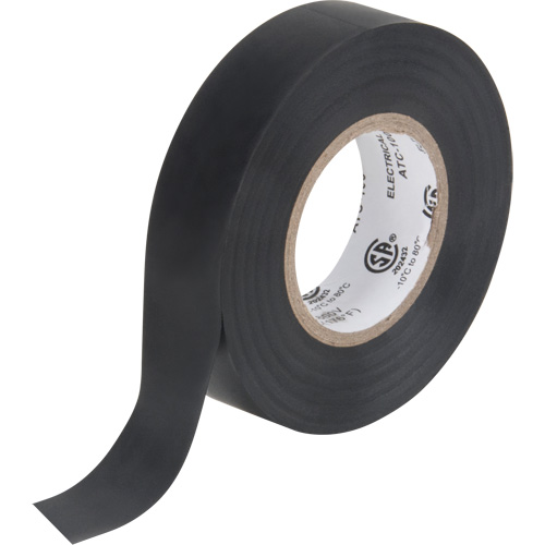 Ruban isolant, 19 mm (3/4") x 18 m (60'), Noir, 7 mils Rock Safety Industrial Ltd