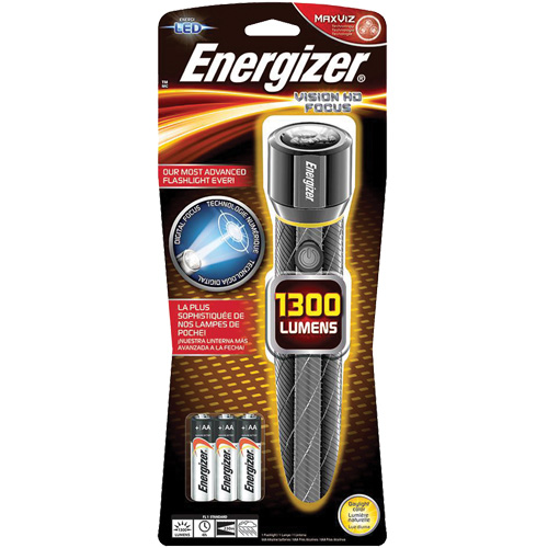 Lampe de poche Vision HD, DEL, 1300 lumens, Piles AA Rock Safety Industrial Ltd