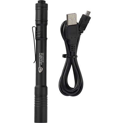 Lampe de poche stylo USB Stylus Pro, DEL, 350 lumens, Corps en Aluminium, piles Rechargeable, Compris Rock Safety Industrial Ltd