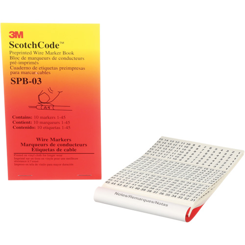 ScotchCode Pre-Printed Wire Marker Book Rock Safety Industrial Ltd