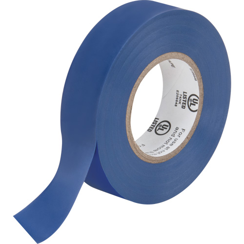 Ruban isolant, 19 mm (3/4") x 18 m (60'), Bleu, 7 mils Rock Safety Industrial Ltd