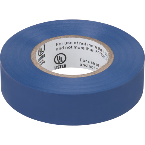 Ruban isolant, 19 mm (3/4") x 18 m (60'), Bleu, 7 mils Rock Safety Industrial Ltd