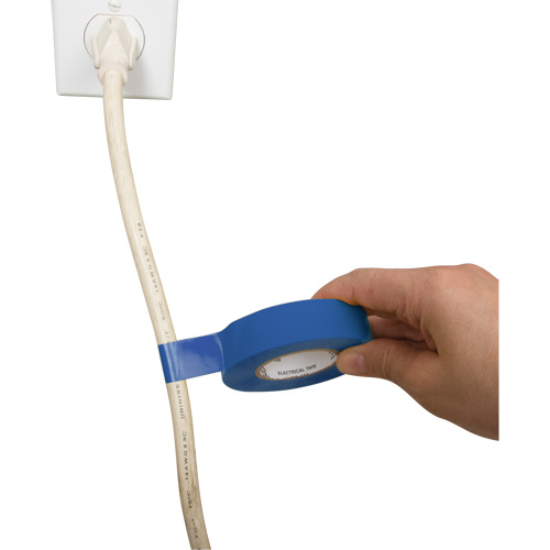 Ruban isolant, 19 mm (3/4") x 18 m (60'), Bleu, 7 mils Rock Safety Industrial Ltd