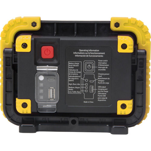 Portable Work Light, LED, 10 W, 1000 Lumens, Plastic Housing Rock Safety Industrial Ltd