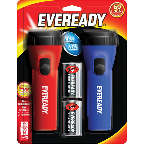 Trousse de lampe de poche &agrave; usage g&eacute;n&eacute;ral Eveready, DEL, 25 lumens, Piles D Rock Safety Industrial Ltd