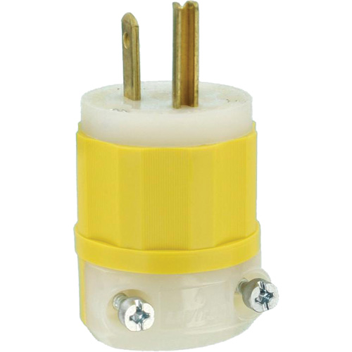 Industrial Grade Straight-Blade Plug, Impact Modified Nylon, 15 A, 125 V Rock Safety Industrial Ltd