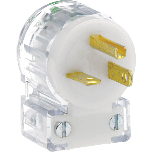 Angled Hospital Grade Extension Plug, Nylon, 20 Amps, 125 V Rock Safety Industrial Ltd