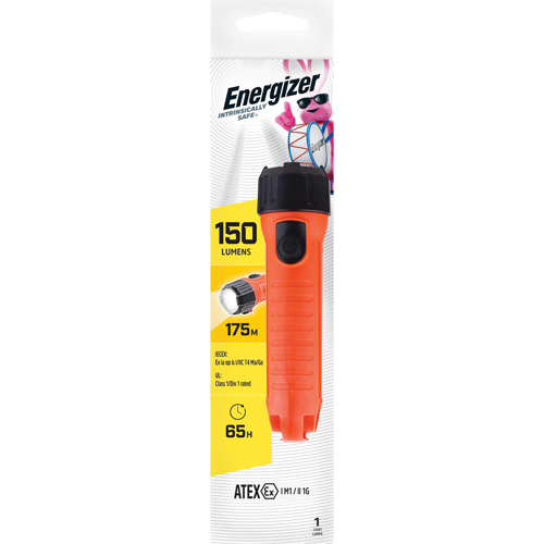 Lampe de poche portative Intrinsically Safe, DEL, 150 lumens, Piles D Rock Safety Industrial Ltd