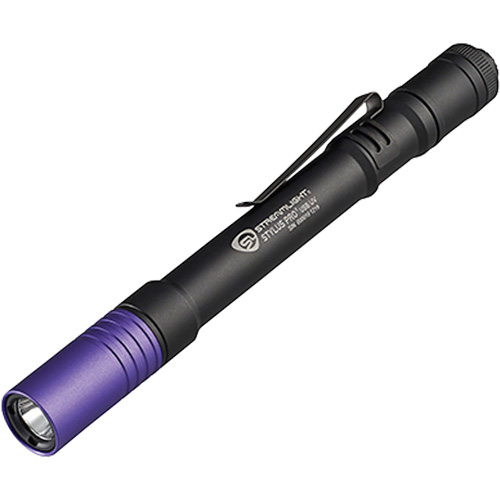 Lampe stylo UV avec port de recharge micro USB Stylus Pro, DEL, Corps en Aluminium, piles Rechargeable, Compris Rock Safety Industrial Ltd