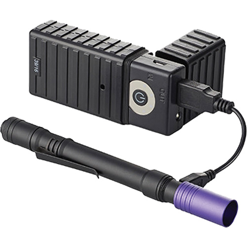 Lampe stylo UV avec port de recharge micro USB Stylus Pro, DEL, Corps en Aluminium, piles Rechargeable, Compris Rock Safety Industrial Ltd