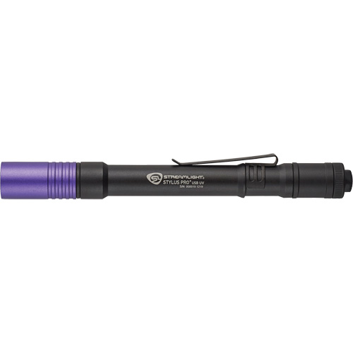 Lampe stylo UV avec port de recharge micro USB Stylus Pro, DEL, Piles Rechargeable Rock Safety Industrial Ltd