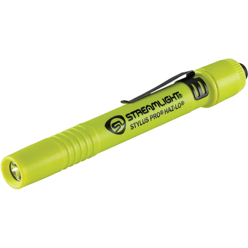 Lampe stylo &agrave; s&eacute;curit&eacute; intrins&egrave;que Stylus Pro HAZ-LO, DEL, 105 lumens, piles AAA, Compris Rock Safety Industrial Ltd