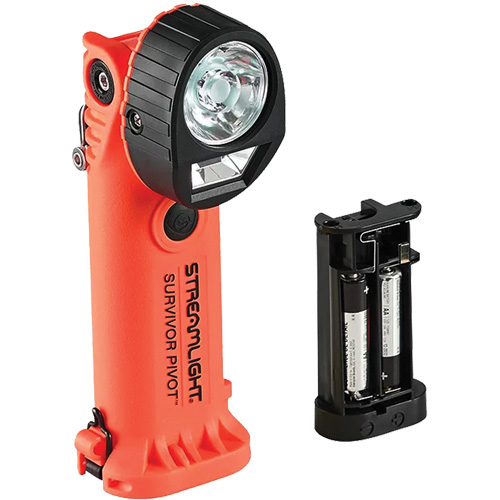 Lampe de poche Survivor Pivot avec porte-pile, DEL, 325 lumens, Piles Rechargeable Rock Safety Industrial Ltd
