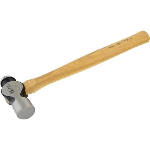 Ball Pein Hammer, 32 oz. Head Weight, Plain Face, Wood Handle Rock Safety Industrial Ltd
