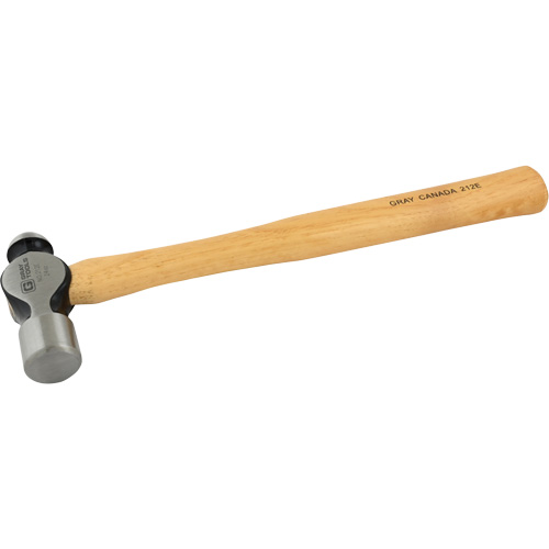 Ball Pein Hammer, 24 oz. Head Weight, Plain Face, Wood Handle Rock Safety Industrial Ltd