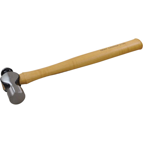 Ball Pein Hammer, 16 oz. Head Weight, Plain Face, Wood Handle Rock Safety Industrial Ltd