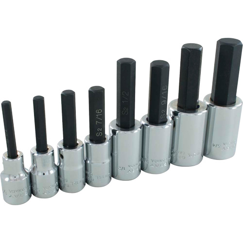 Hex Head SAE Socket Set, Hex, 1/2" Drive, 8 Pcs Rock Safety Industrial Ltd