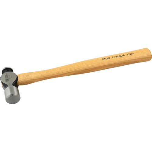 Ball Pein Hammer, 12 oz. Head Weight, Plain Face, Wood Handle Rock Safety Industrial Ltd