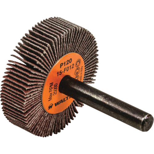 Coolcut Flap Wheel, Aluminum Oxide, 120 Grit, 1-1/2" x 3/8" x 1/4" Rock Safety Industrial Ltd