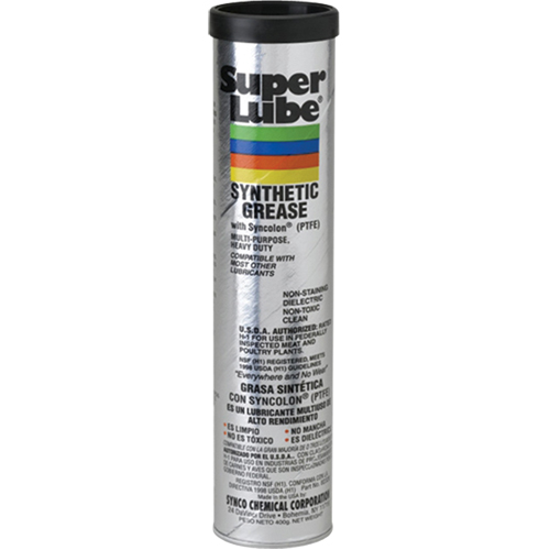 Graisse synth&eacute;tique Super Lube a/PFTE, 400 g, Cartouche Rock Safety Industrial Ltd