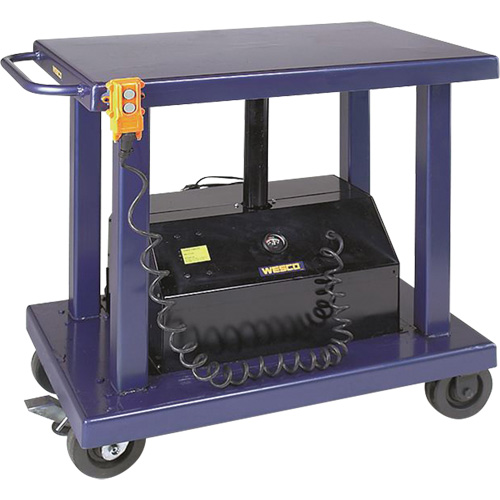 Hydraulic Lift Table, Steel, 24" W x 36" L, 2000 lbs. Capacity Rock Safety Industrial Ltd
