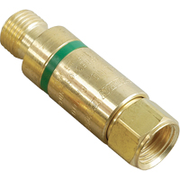 Antiretours pare-flammes - Oxy/gaz combustibles, Gaz combustibles (rouge)/Oxyg&egrave;ne (vert), Style pour adapteur de d&eacute;tendeur Rock Safety Industrial Ltd