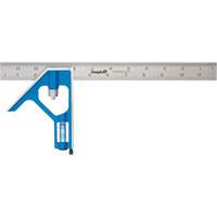True Blue&reg; Combination Square, 12" L, 1/16" Graduations, Steel, Plain Rock Safety Industrial Ltd