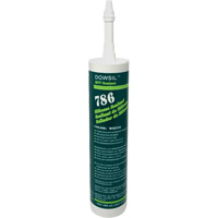 Agent d'&eacute;tanch&eacute;it&eacute; &agrave; base de silicone Dowsil 786, 300 ml, Cartouche, Blanc Rock Safety Industrial Ltd