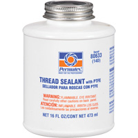 Scellant pour filetage avec PTFE, Canette &agrave; dessus brosse, 473 ml, -54° C - 149° C/-65° F - 300° F Rock Safety Industrial Ltd