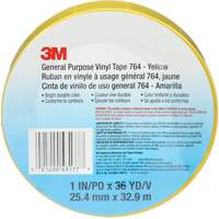 764 General-Purpose Vinyl Tape, 25.4 mm (1") W x 32.9 m (108') L, 5 mils, Yellow Rock Safety Industrial Ltd