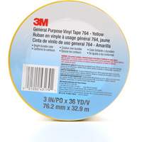 764 General-Purpose Vinyl Tape, 76 mm (3") W x 32.9 m (108') L, 5 mils, Yellow Rock Safety Industrial Ltd
