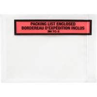 Packing List Envelope, 5-1/2" L x 4-1/2" W, Endloading Style Rock Safety Industrial Ltd