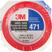 471 Vinyl Tape, 25.4 mm (1") W x 32.9 m (108') L, 5.3 mils, Red Rock Safety Industrial Ltd